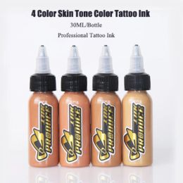 Inks 30ML Professional Tattoo Skin Covering Ink 4 Colour Natural Body Art Permanent Makeup Easy Colouring Pigment For Tattoo Artist