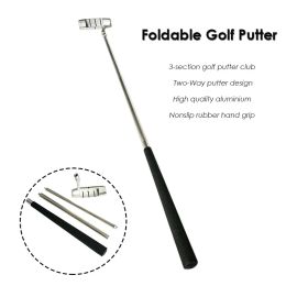 Clubs Foldable Golf Putter Aluminum Alloy Nonslip Rubber Handle Portable Travel Putter Golf Accessories Suitable for Right Hand
