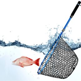 Accessories Big Fish Foldable Lure Silicone Hand Net for Sea Fishing,fly Portable Hand Dip Casting Net, Antihanging Landing Nets Outdoor