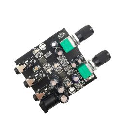 Screen Dlhifi 2way 2ch 2 in 1 Out Stereo Audio Signal Mixer Multichannels Mixing Board for Reverb Amplification Headset Amplifier