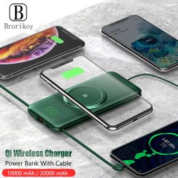 Earrings 10000mah Multifunction Line Charging Po Slim Mobile Power Portable Portable External Battery Charger for Iphone Samsung Xiaomi