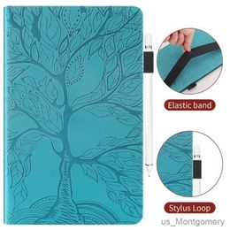 Tablet PC Cases Bags Tree Embossed Funda for Realme Pad Mini Case 8.7 inch Wallet Tablet Cover for Realme Pad Mini 8.7 inch Case Coque