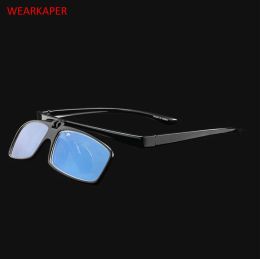 Lenses Wearkaper Pc Design Flip Up Reading Glasses Men Women Folding Antibluray Glasses Presbyopic Eyeglasses with Box Gafas 1.03.5