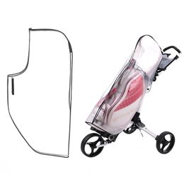 PVC Golf Bag Rain Cover Translucent Rain Hood for Golf Bags Push Carts with Zipper Golf Pole Bag Cover Outdoor Sporting Supplies 240415