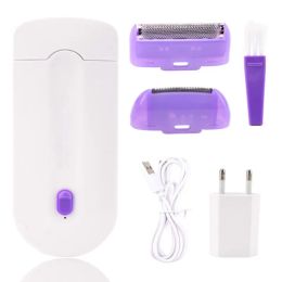 Shavers 2 In 1 Rechargeable Electric Epilator Women Painless Hair Removal Lady Epilator Device Instant Sensor Light Shaver Dropshipping