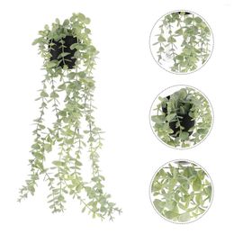 Decorative Flowers Artificial Potted Plant Plastic Vine Pendant Lifelike Rattan Wall Hanging Fake Indoor Plants