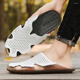 Slippers Men's Beach Open Toe Shoes Sandals High Quality Non-slip Men Breathable Two Uses Male Footwear Summer Outdoor