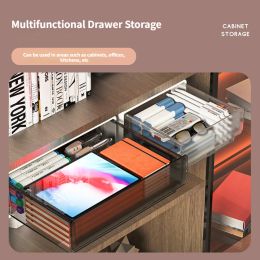 Drawers Multifunctional Drawer Type Desktop Under Desk Storage Box Hidden Office Organiser Drawer Boxs Stationery Kitchen Storage Tools