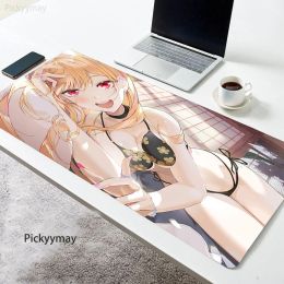 Rests Anime Mouse Pad Sexy Desk Mat My Dressup Darling Office Desktop Mousepad Rubber Kitagawa Marin Home Decor Gamer Pc Computer Xxl