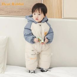 Coats 2022 Baby clothes Winter Snowsuit Plus Velvet Thick Boy Jumpsuit 02 Yrs Newborn Romper Baby Girl Overalls for kids Toddler Coat