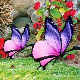Garden Decorations Decorative Inserts Butterflies Decoration Stakes Emblems Acrylic Artificial Plants Outdoor Lawn