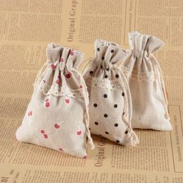 Drawstring Linen Pouches Jewellery Bag Jute Pouch Christmas/Wedding Candy Gift Bags Halloween Boxes