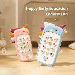 Baby Phone Toy Music Sound Telephone Sleeping Toys with Teether Simulation Toys Phone Infant Early Educational Toy Kids Gifts 240422