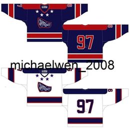 Kob Weng Go Customised 1980 81-1991 92 OHL Mens Womens Kids Home White Road Blue Stiched Cornwall s Ontario Hockey League Jerseys