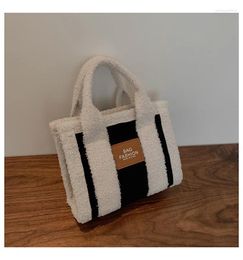 Shopping Bags Winter Plush Crossbody Bag Imitation Lambs Wool Ladies Shoulder Women Soft Canvas Handbag Large Shopper Tote For Girls
