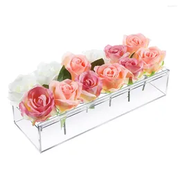 Vases Clear Acrylic Flower Vase With Lid Wedding Dinner Table Floral Centrepiece Morden Desktop Home Decorate