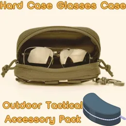 Sunglasses Outdoor Tactical Nylon Hard Case Glasses Box With Molle System Protection Box Accessory Pack Sunglasses Bag