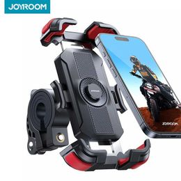 Cell Phone Mounts Holders Joyroom Motorcycle Phone Mount Upgrade Bike Phone Holder Ultra-Stable Bicycle Phone Mount Handlebar Cell Phone Clamp for Scooter Y240423