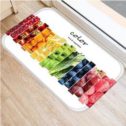 Carpets Fruit Strawberry Pattern Anti-Slip Suede Carpet Door Mat Doormat Outdoor Bath Kitchen Living Room Floor Rug Home Decor 48291