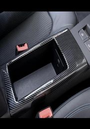 Car Center Console Armrest Storage Box Frame Decoration Cover Trim ABS For A3 8V 2014-18 Interior Carbon Fiber Style1324759