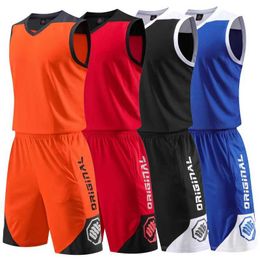 Fans Tops Tees 2021 High Quality kids Men Basketball Training Jersey Set Blank College Tracksuits Breathable Basketball Jerseys Uniforms Custom Y240423