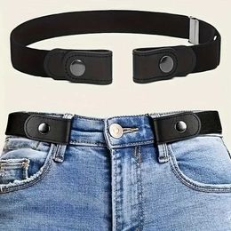 Waist Chain Belts Buckle free jeans belt dress buckle free elastic womens/mens elastic belt no protrusions no wrinkles belt Y240422