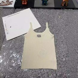 Loewve Tank Top Designer Vest Luxury Fashion Sleeveless Womens Tanks Camis Spring/Summer New Unique Embroidered Knitted Slim Strap