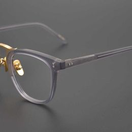 Designer Sunglasses Japanese Designer Zhongjin Titanium Beam Personalised Square Thick Frame Big Face Full Frame Plate Tide Myopia Glasses Frame