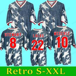 THE 1994 USA Classic Away Shirt retro soccer jerseys Wegerle Lalas Ramos Balboa Stewart 94 classic football shirts Adult Uniforms