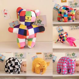 Children's English Picture Book Museum Storey Flower Chequered Elephant Plush Toy Doll Teacher Classroom Props