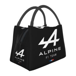 Bags Alpine F1 Team Logo Men Lunch Bags Insulated Cooler Portable Picnic Travel Canvas Tote Food Bag