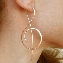 Charm Trendy Music Symbol Earrings for Women Simple Treble Clef Note Earring Fashion Personality Temperament Female Jewelry 1Pair Y240423