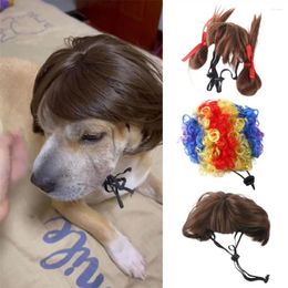 Dog Apparel 1PC Pet Wigs Funny Hairpiece Makeover Birthday Wig Breathable Festive Supplies Cosplay Props For Party