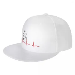 Ball Caps Fashion Unisex Rabbits Running On The ECG Line Baseball Cap Adult Adjustable Hip Hop Dad Hat For Men Women Sports