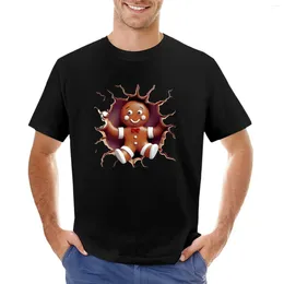 Men's Polos 3D Cute Gingerbread Man Design T-shirt Funnys Animal Prinfor Boys Anime Clothes Mens Cotton T Shirts