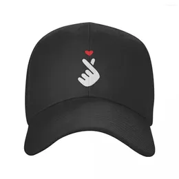 Ball Caps Fashion Korean Finger Heart Love Baseball Cap Men Women Adjustable Dad Hat Sun Protection Snapback