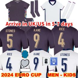 23 24 25 25 Euro Copa da Copa da Inglaterra Jersey Bellingham Home Away Soccer Jerseys Rice Saka Foden Rashford Sterling Stones Grealish Kane Homem Crianças de Crianças Kit de camisa de futebol