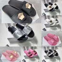 S Designer Slippers New Fashion Classics PALAZZO Sandal Casual Shoe Mule Mens Womens Sandale Sliders Metal Slipper Summer Platform Flat Slide Wholesale Scarpe 555