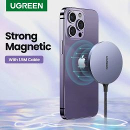 Chargers UGREEN Magnetic Wireless Charger For iPhone 15 14 13 Pro Max Magnet Induction For iPhone Wireless Charging Pad