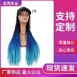 Factory Outlet Fashion wig hair online shop Wig hat integrated braid three head cover WIG