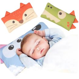 Pillow Baby Pillow Washable Neck Pillow Toddlers Animal Fox Dog Crocodile Weeping Willow Kids Rectangle Cushion 100% Cotton Pillow Case