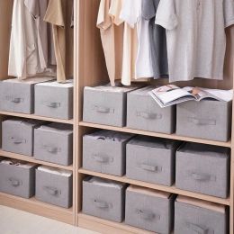 Bins NonWoven Fabric Foldable Storage Box Wardrobe Drawer Divider Quilt Underwear Organiser Dust And Odourless Clothes Organiser