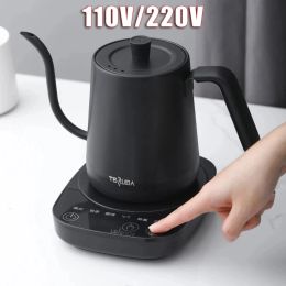 Control 1000W Electric Kettle Gooseneck Jug Hand brew Coffee Pot Thermo Pot TemperatureControl Heating Water Bottle Smart Teapot 800ml