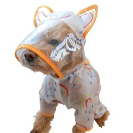 Raincoats Dog Raincoat Jumpsuit Pet Rainwear Waterproof Dog Clothing Outfit Garment Transparent Dog Costume Pants Bichon Poodle Clothes