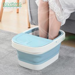 Bathtubs Folding Footbath Massage Soaking Bucket Spa Sauna Basin Bathtub Camping Mop Cleaning Laundry Storage Bucket Basket Container