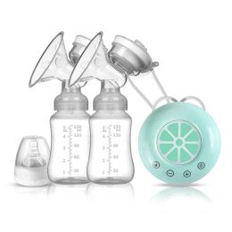 Enhancer Electric Double Breast Pump USB BPA Free Breast Pumps Baby Breast Feeding With Nursing Pads And Breast Milk Storage Gift Set