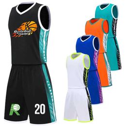 Fans Tops Tees Children Men Basketball Jersey Suit Plus Size Mens Basketball Training Uniform Outfit Boys Kids Basketball Sportswear Custom Y240423