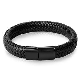 Classic 16 Strands Braided Genuine Leather Bracelet Men Jewelry Charms Design Stainless Steel Bracelets For Women Friend Gift 240417