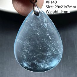 Pendants Top Natural Blue Topaz Pendent Jewellery For Woman Lady Men Love Luck Gift Clear Beads Beauty Crystal Silver Energy Stone AAAAA