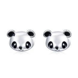 Earrings WOSTU Original Brand 100% 925 Sterling Silver Lovely Panda Stud Earrings For Women Fashion Jewellery Gift Dropship FIE386